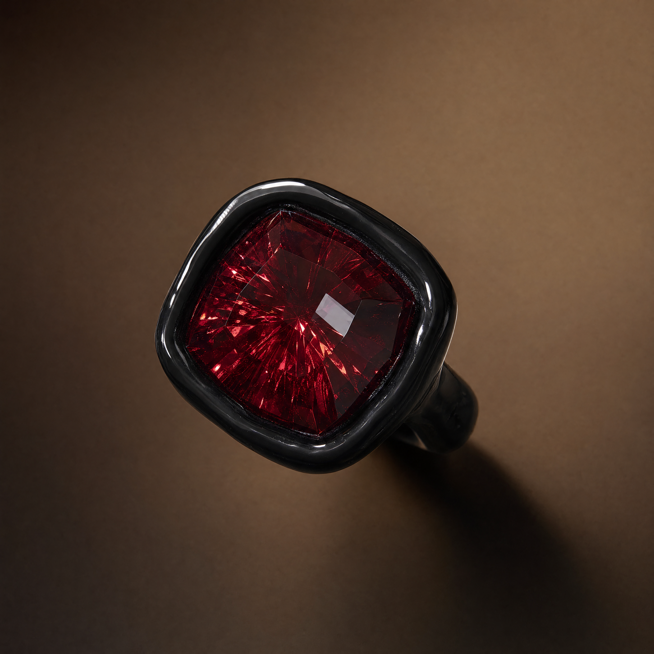 кольцо Кармен Кольцо из полимерной глины с редким кристаллом Swarovski «Кармен» — изображение 1